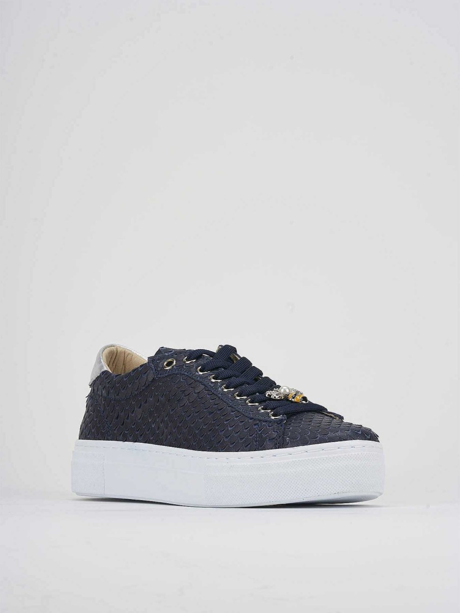 Donna Barca | Sneakers Blu Pitone