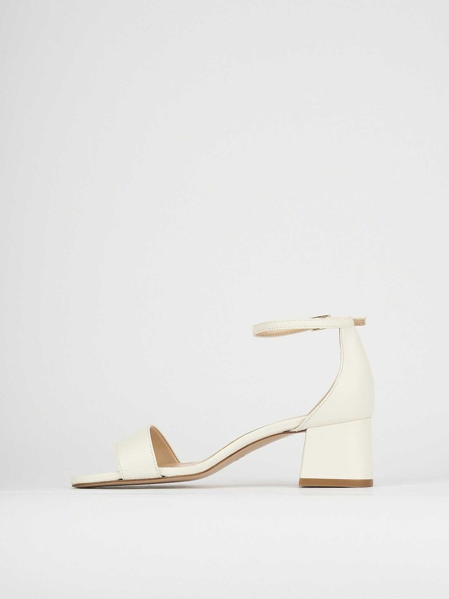 Donna Barca | Sandali Tacco Alto Tacco 5 Cm In Pelle Beige