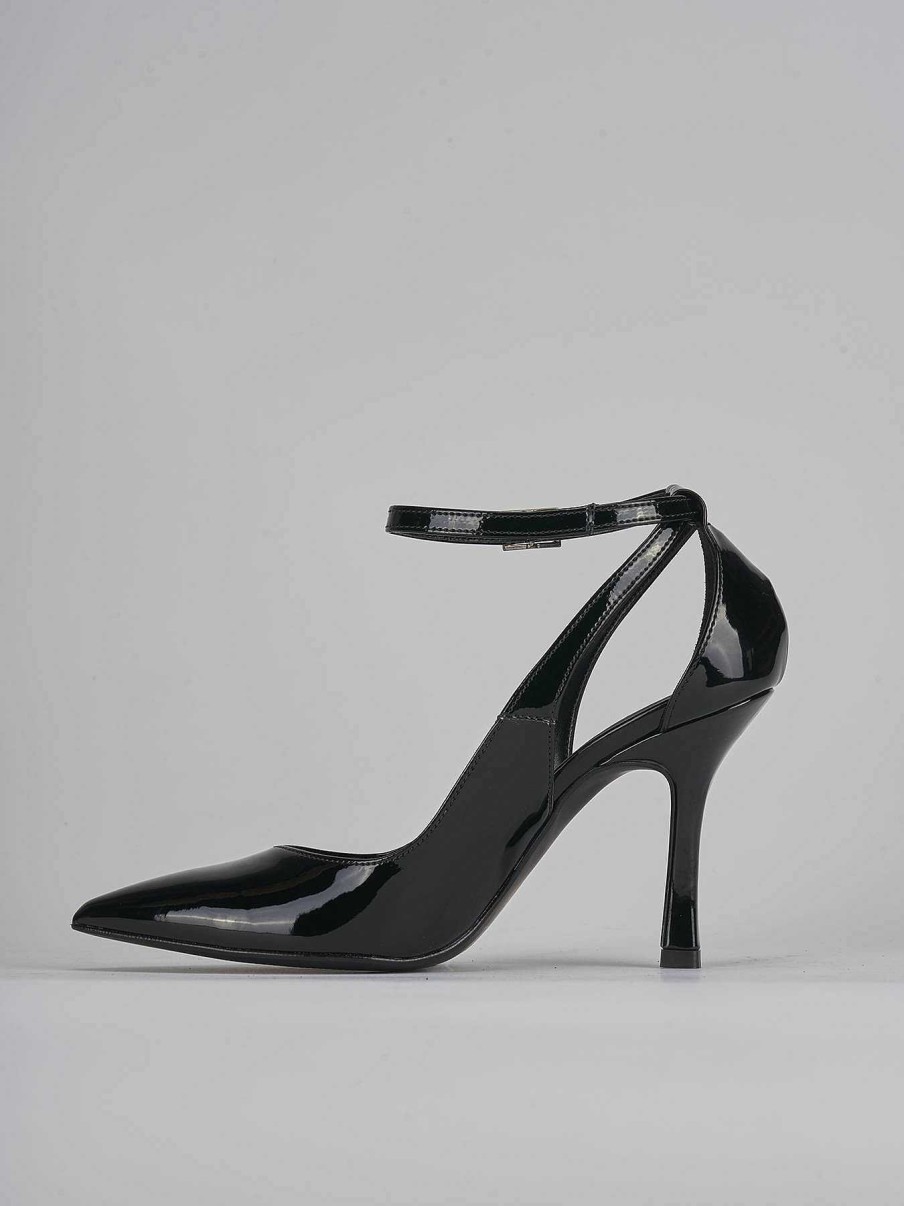 Donna Barca | Decollete Tacco 9 Cm In Vernice Nera