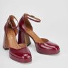 Donna Barca | Decollete Tacco 9 Cm In Vernice Bordeaux