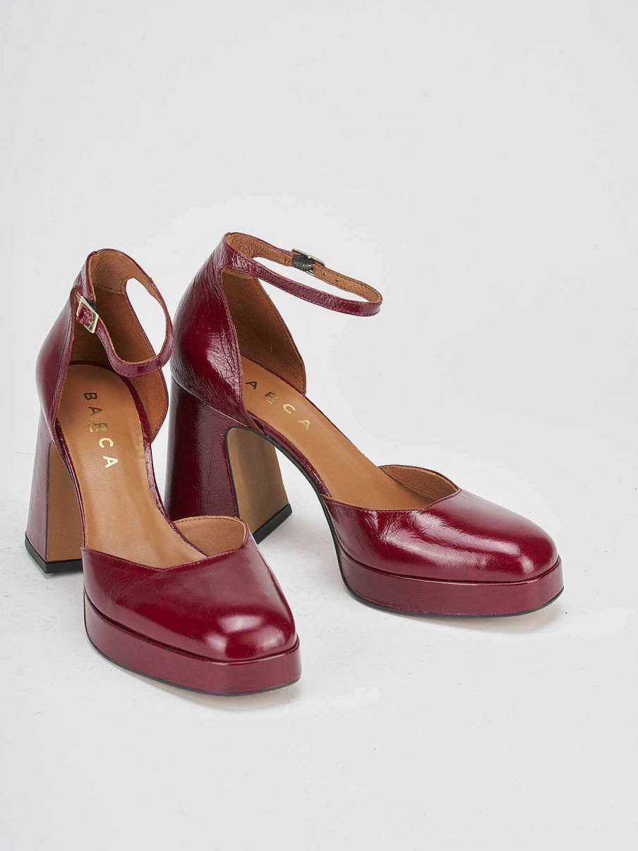 Donna Barca | Decollete Tacco 9 Cm In Vernice Bordeaux