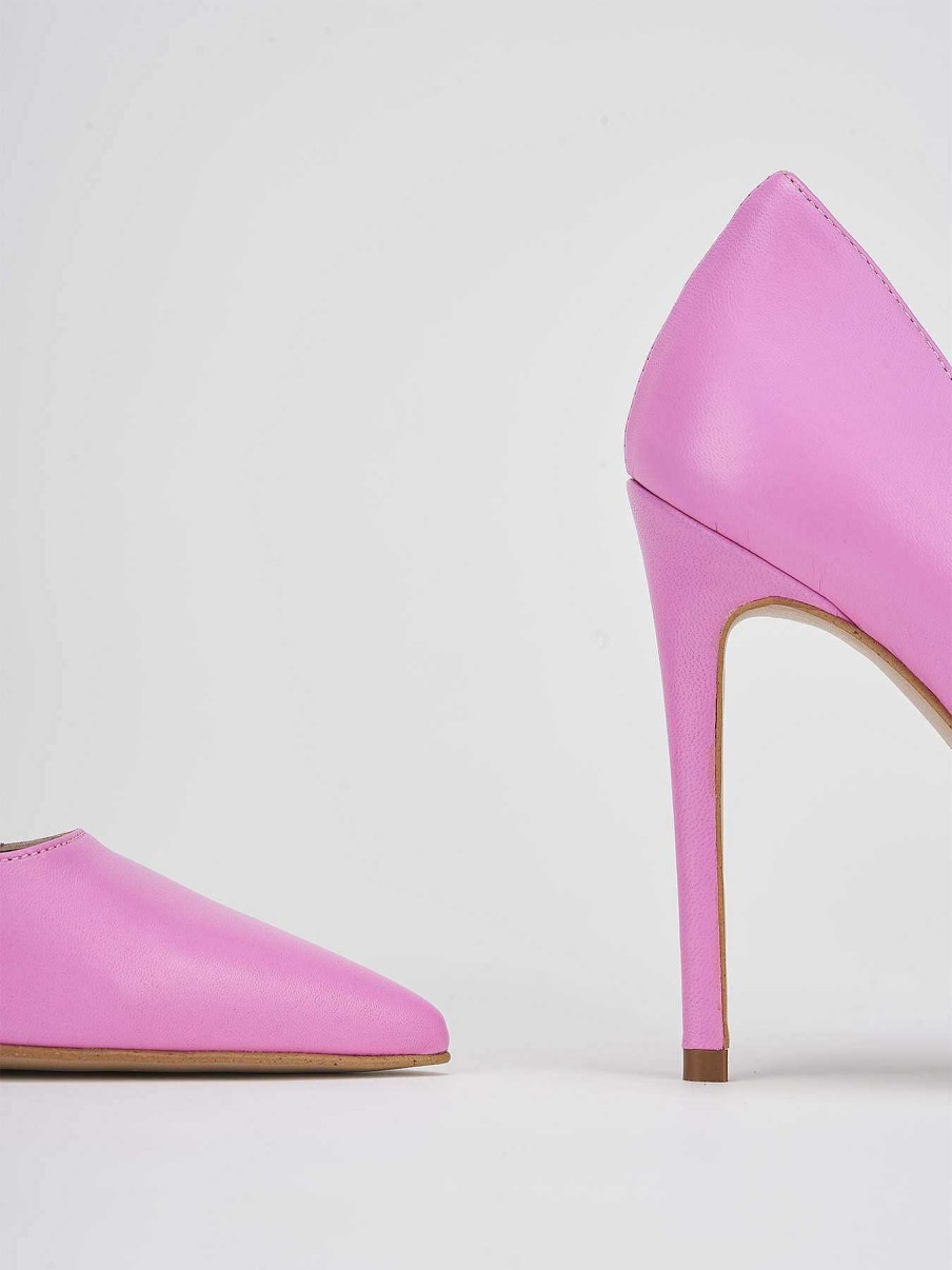 Donna Barca | Decollete Tacco 10 Cm In Pelle Rosa