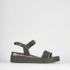 Donna Barca | Sandali Tacco Basso Tacco 3 Cm In Pelle Nera