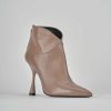 Donna Barca | Stivaletti Tacco Alto Tacco 10 Cm In Pelle Beige