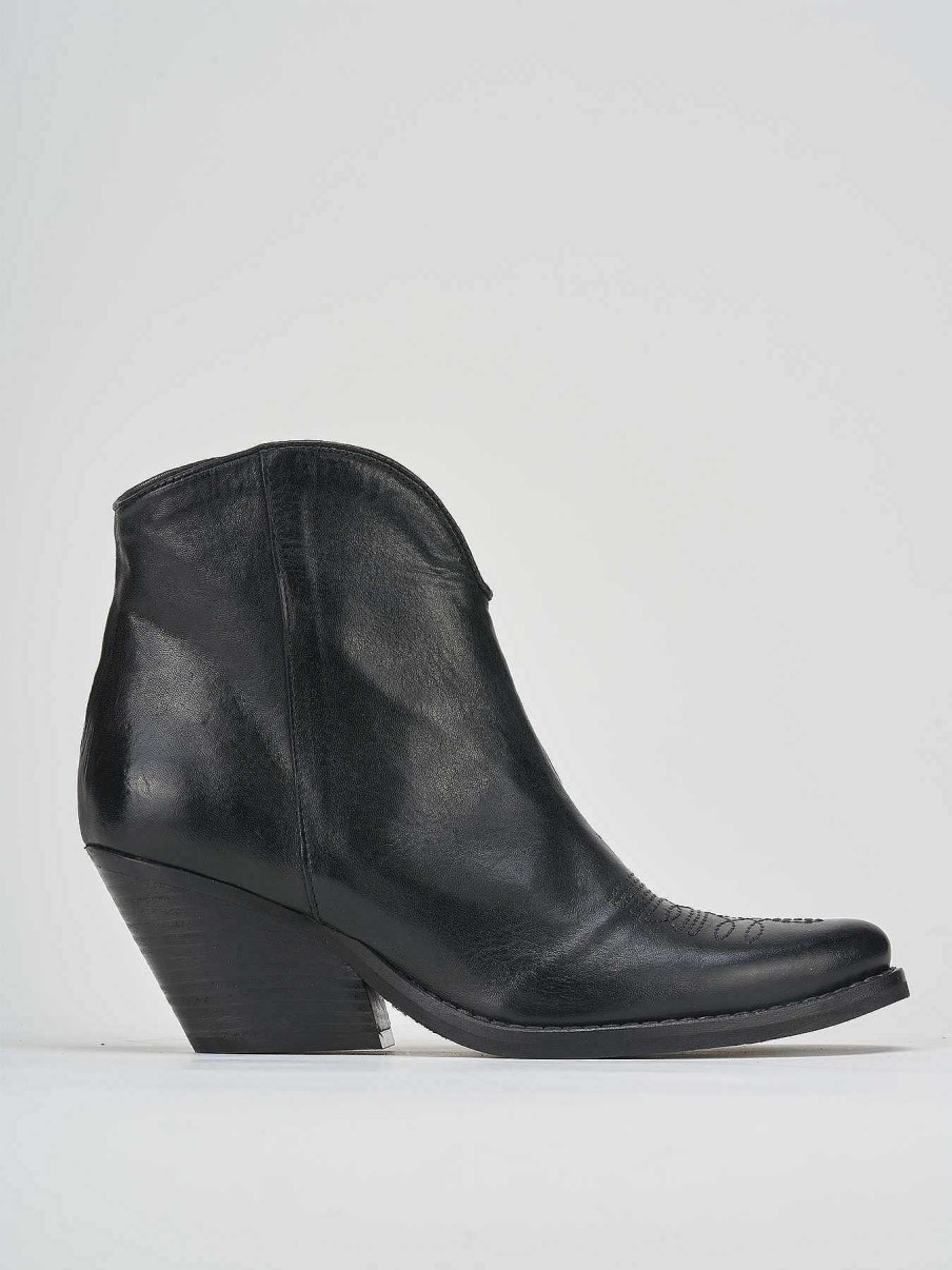 Donna Barca | Stivaletti Tacco Alto Tacco 6 Cm In Pelle Nera