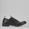 Donna Barca | Scarpe Stringate Tacco 1 Cm In Pelle Nera