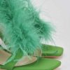 Donna Barca | Sandali Tacco Alto Tacco 7 Cm In Pelle Verde