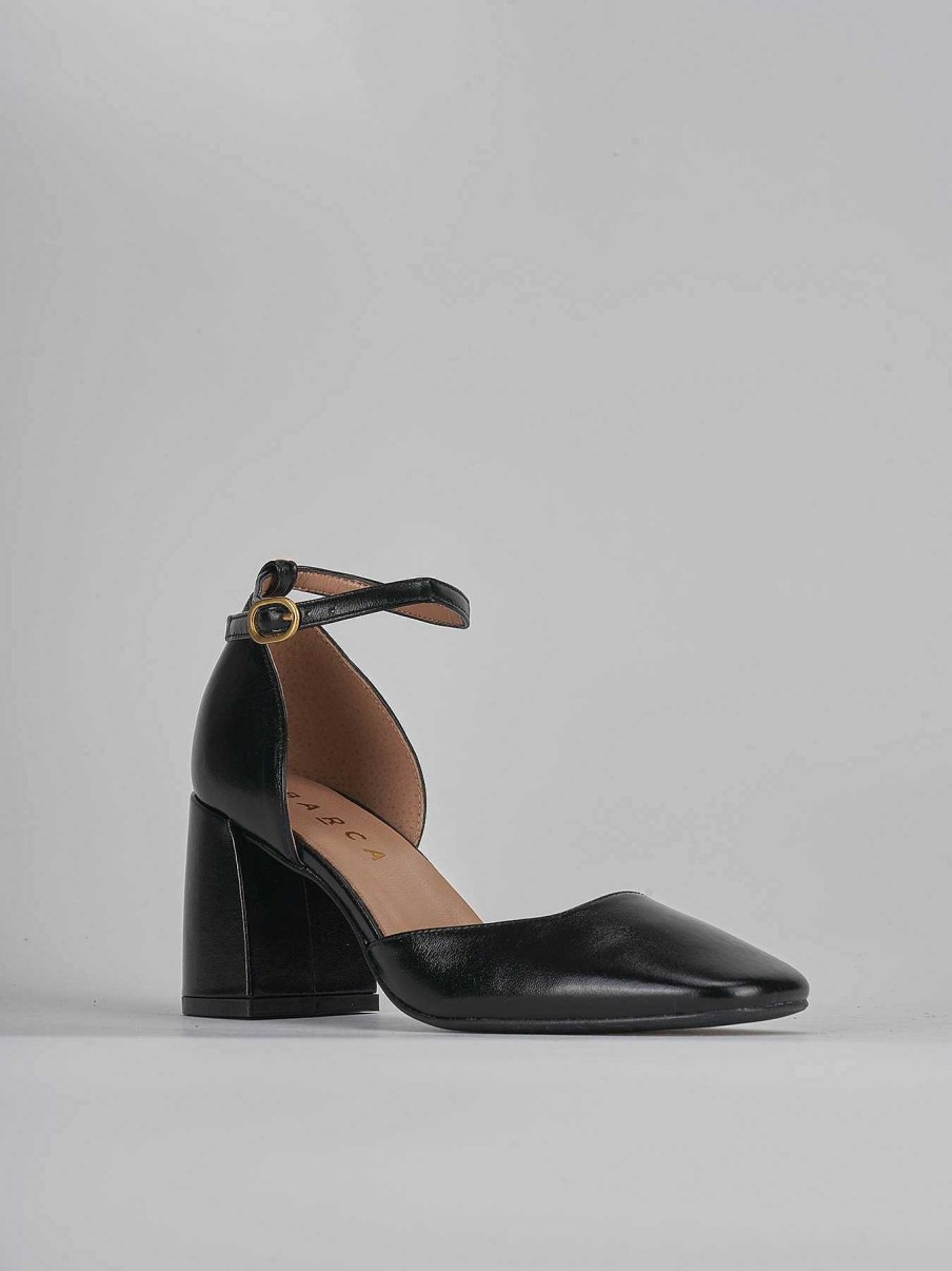 Donna Barca | Decollete Tacco 8 Cm In Vernice Nera