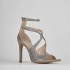 Donna Barca | Sandali Tacco Alto Tacco 9 Cm Glitter Oro