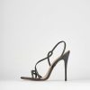 Donna Barca | Sandali Tacco Alto Tacco 12 Cm In Pelle Nera