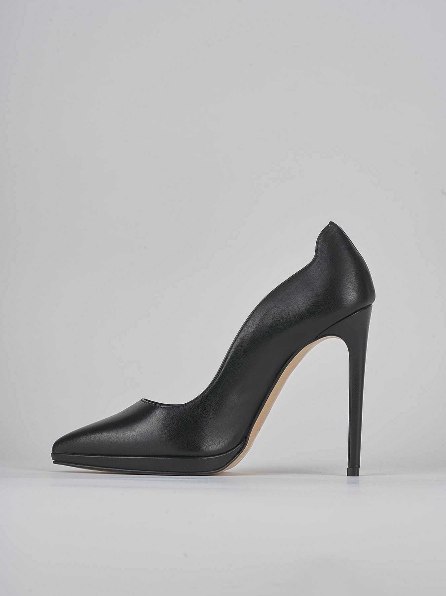 Donna Barca | Decollete Tacco 11 Cm In Pelle Nera