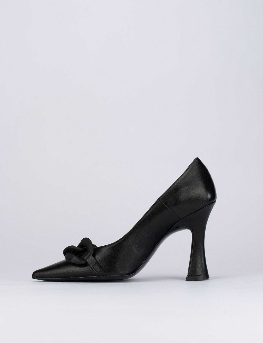 Donna Barca | Decollete Tacco 9 Cm In Pelle Nera