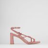 Donna Barca | Sandali Tacco Alto Tacco 8 Cm In Pelle Rosa