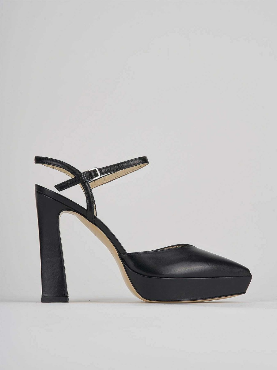 Donna Barca | Decollete Tacco 11 Cm In Pelle Nera