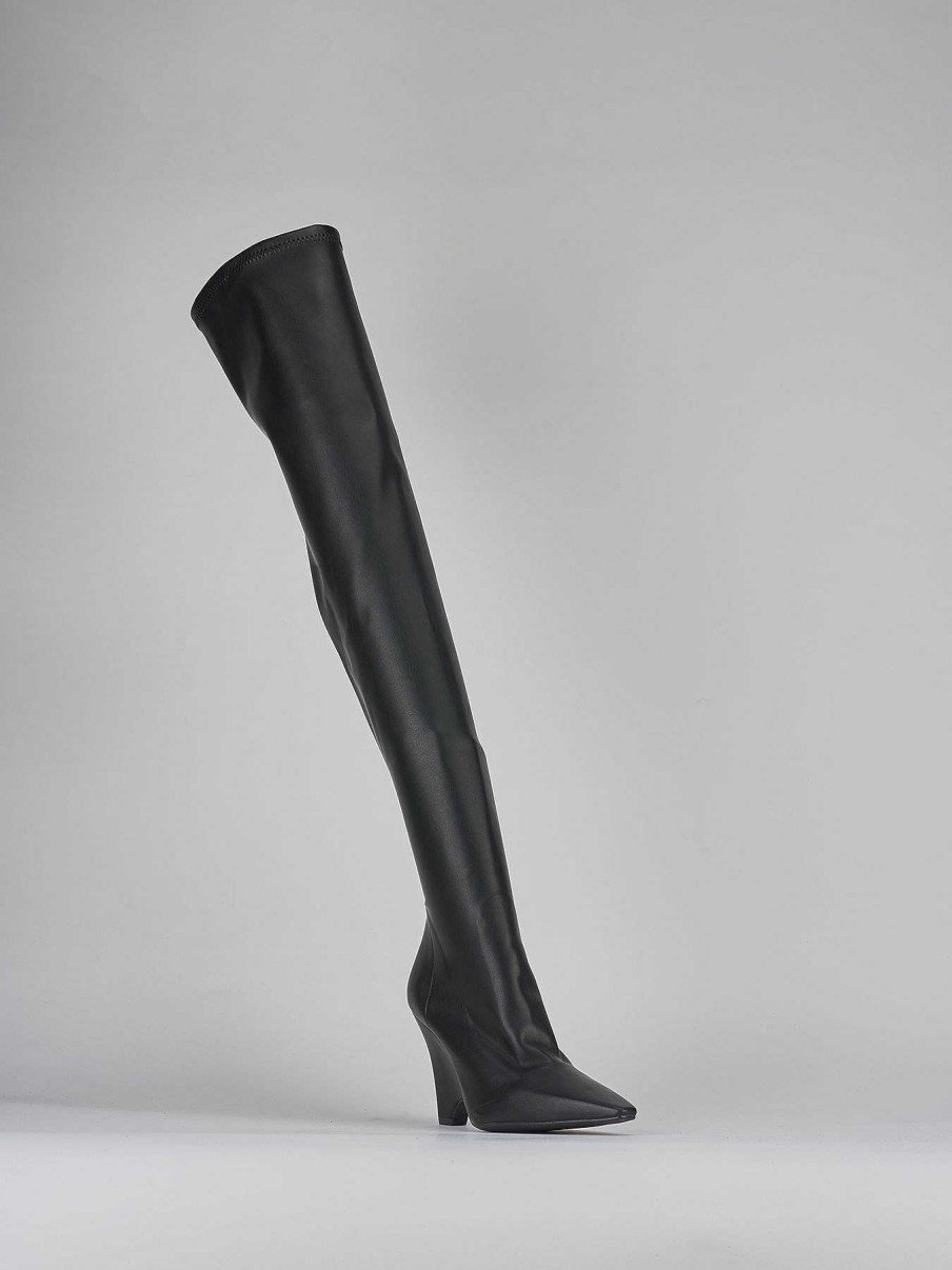 Donna Barca | Stivali Tacco 9Cm Pelle Nero