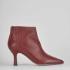 Donna Barca | Stivaletti Tacco Alto Tacco 7 Cm In Pelle Bordeaux