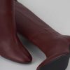 Donna Barca | Stivali Tacco Alto Tacco 8 Cm In Pelle Rossa