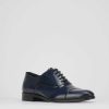 Uomo Barca | Scarpe Stringate Tacco 1 Cm In Pelle Blu