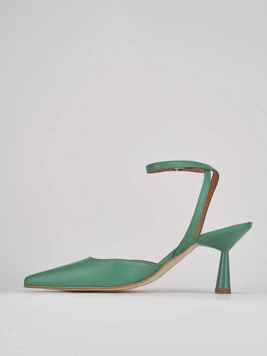 Donna Barca | Decollete Tacco 7 Cm In Pelle Verde