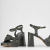 Donna Barca | Sandali Tacco Alto Tacco 10 Cm In Pelle Nera