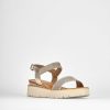 Donna Barca | Sandali Tacco Basso Tacco 3 Cm In Pelle Bronzo