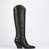 Donna Barca | Stivali Tacco Alto Tacco 7 Cm In Pelle Nera