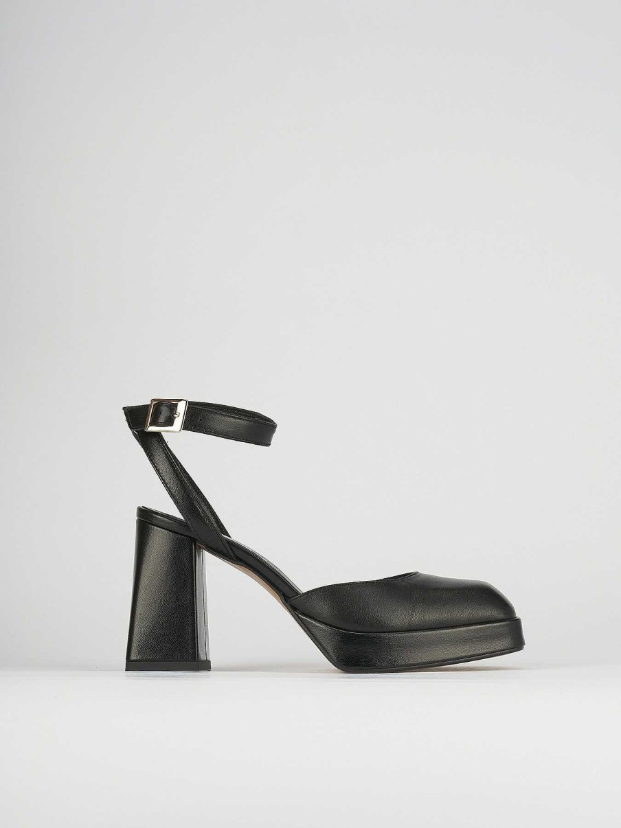 Donna Barca | Sandali Tacco Alto Tacco 9 Cm In Pelle Nera