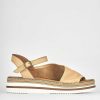 Donna Barca | Zeppa Tacco 3 Cm In Pelle Beige