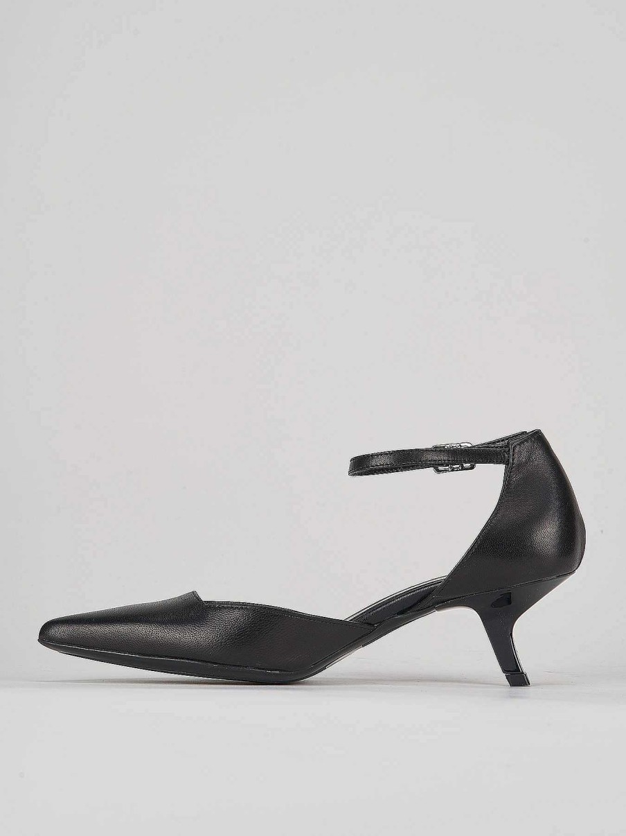 Donna Barca | Decollete Tacco 3 Cm In Pelle Nera