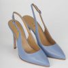 Donna Barca | Decollete Tacco 11 Cm In Pelle Azzurra