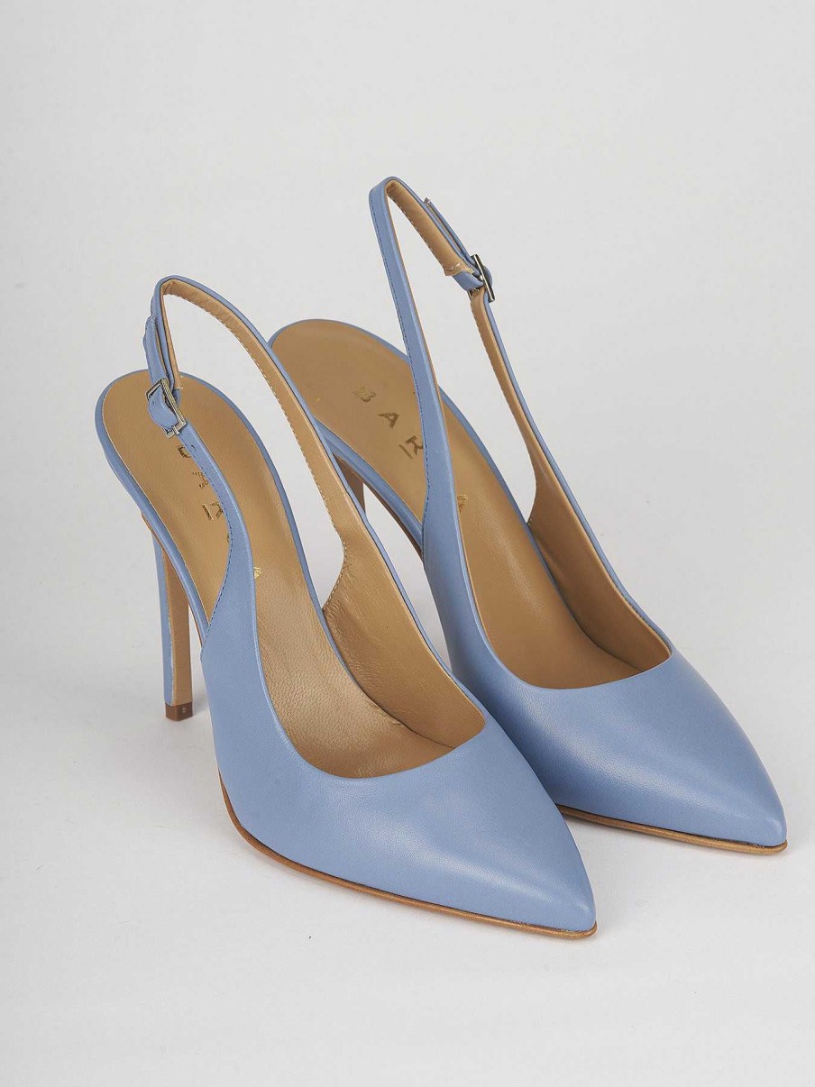 Donna Barca | Decollete Tacco 11 Cm In Pelle Azzurra