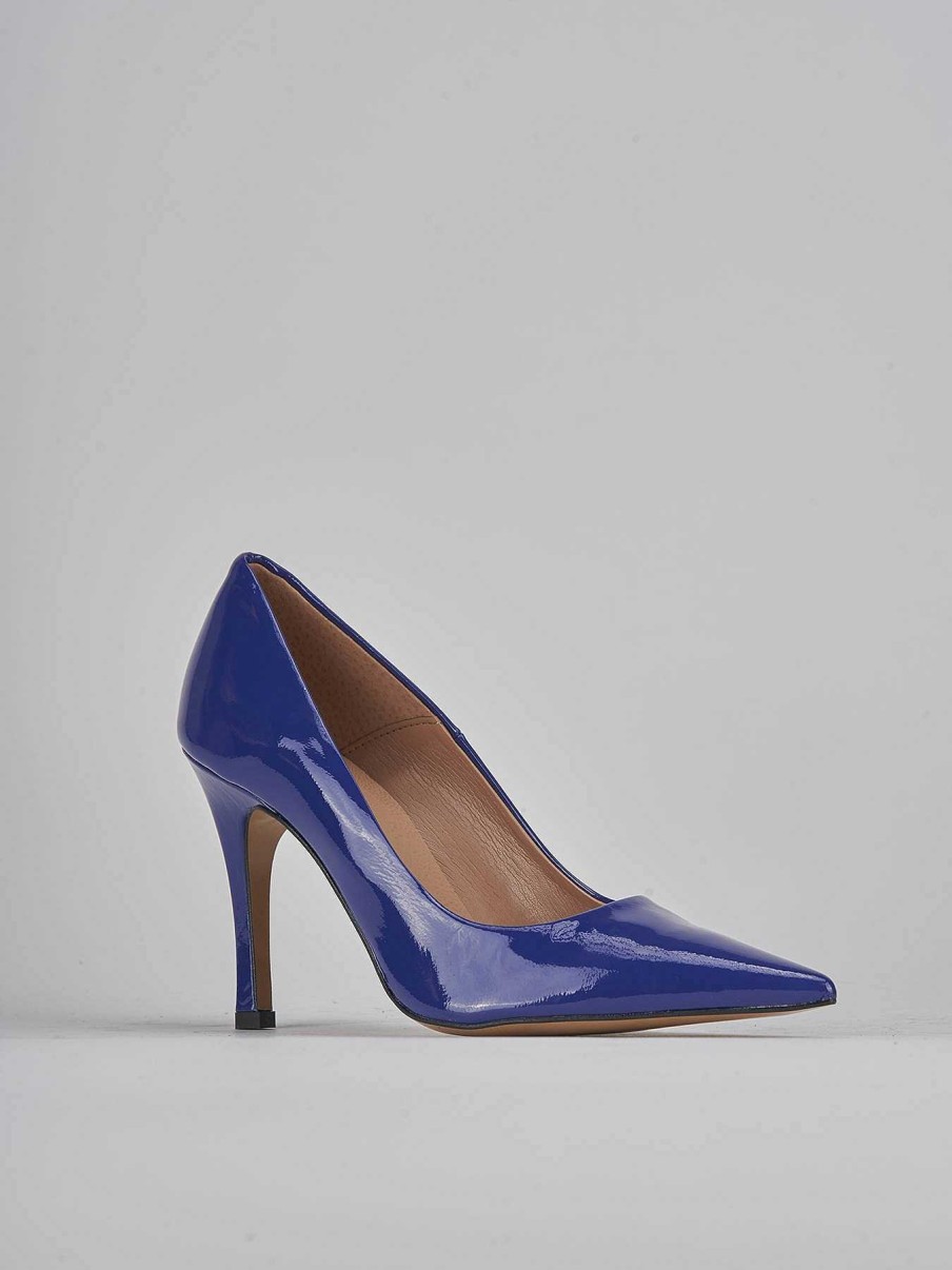 Donna Barca | Decollete Tacco 9 Cm In Vernice Blu