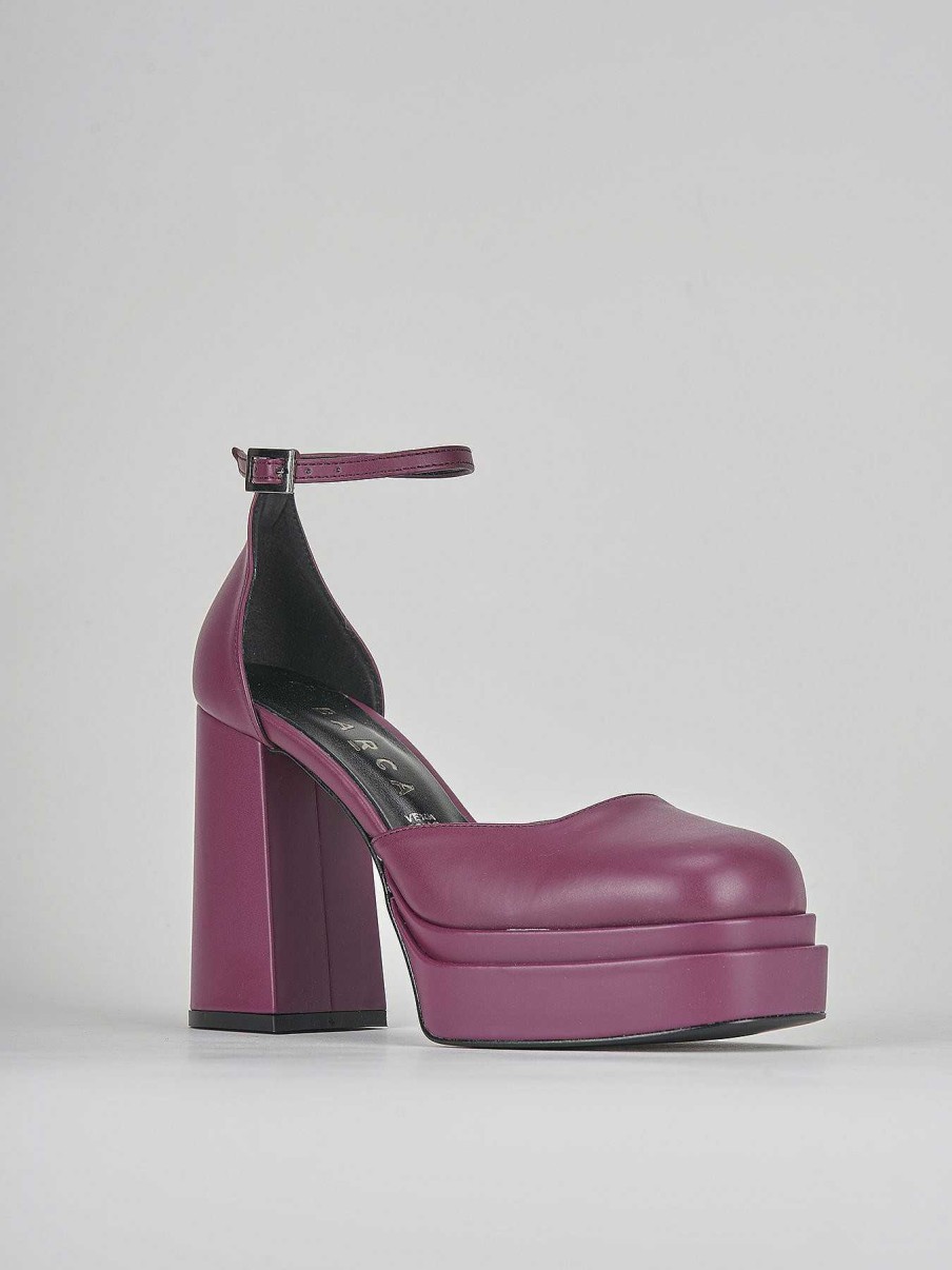 Donna Barca | Decollete Tacco 11 Cm In Pelle Viola