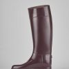 Donna Barca | Stivali Tacco Basso Tacco 2 Cm In Gomma Bordeaux