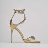 Donna Barca | Sandali Tacco Alto Tacco 11 Cm In Pelle Oro