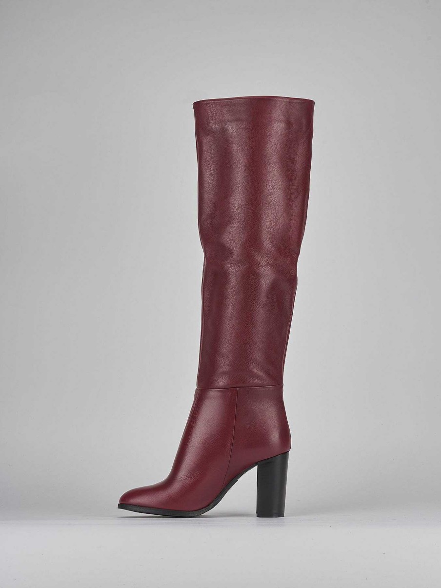 Donna Barca | Stivali Tacco 8Cm Pelle Bordo'