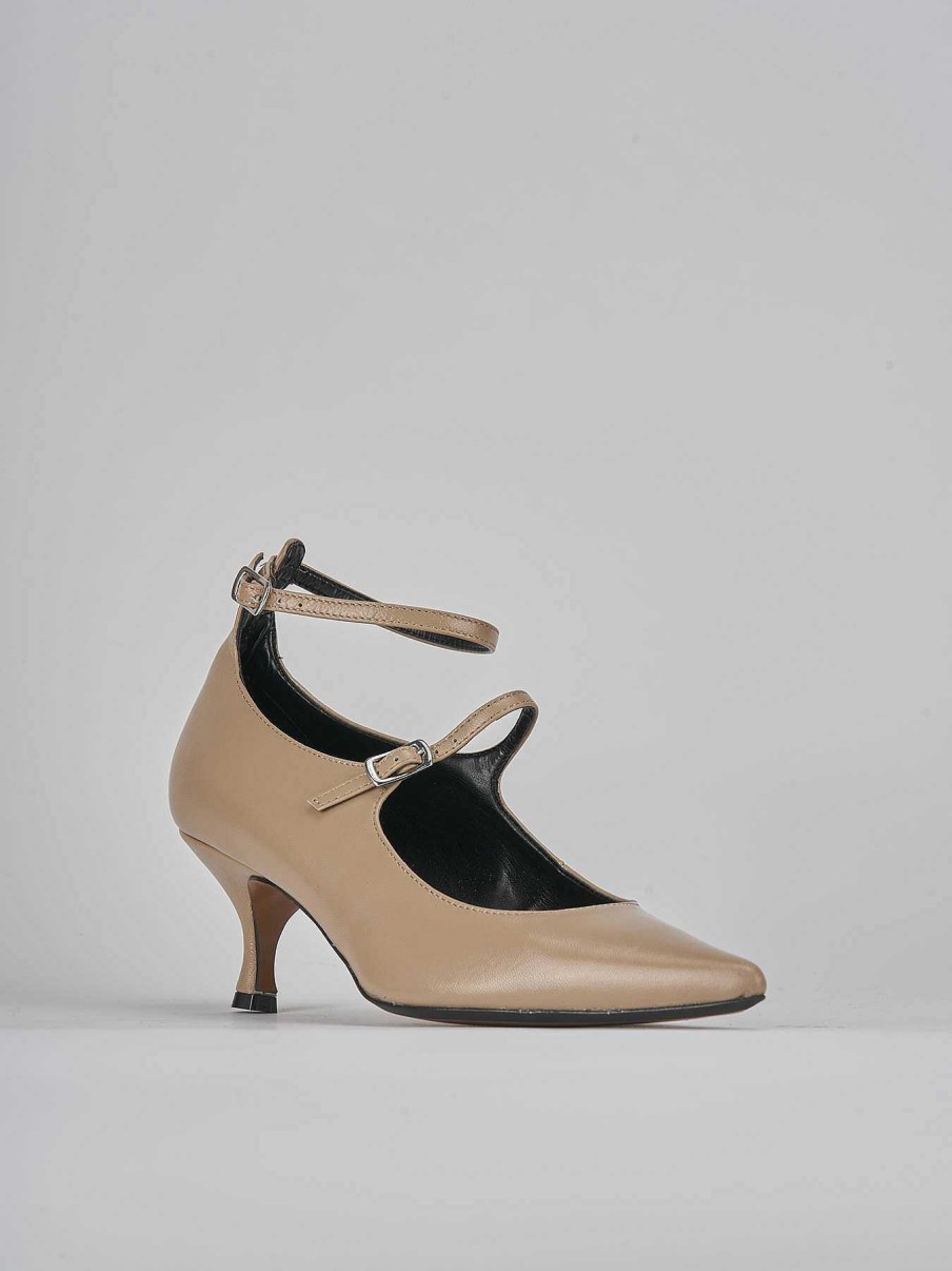 Donna Barca | Decollete Tacco 5 Cm In Pelle Marrone