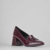 Donna Barca | Decollete Tacco 4 Cm In Pelle Bordeaux