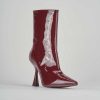 Donna Barca | Stivaletti Tacco Alto Tacco 9 Cm In Pelle Bordeaux