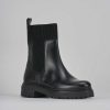 Donna Barca | Stivaletti Tacco Basso Tacco 1 Cm In Pelle Nera