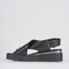 Donna Barca | Zeppa Tacco 4 Cm In Pelle Nera