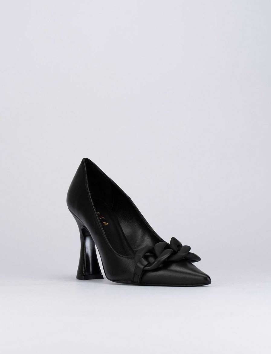 Donna Barca | Decollete Tacco 9 Cm In Pelle Nera