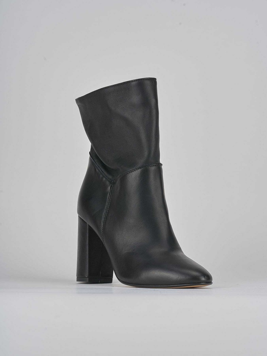 Donna Barca | Stivaletti Tacco Alto Tacco 8 Cm In Pelle Nera