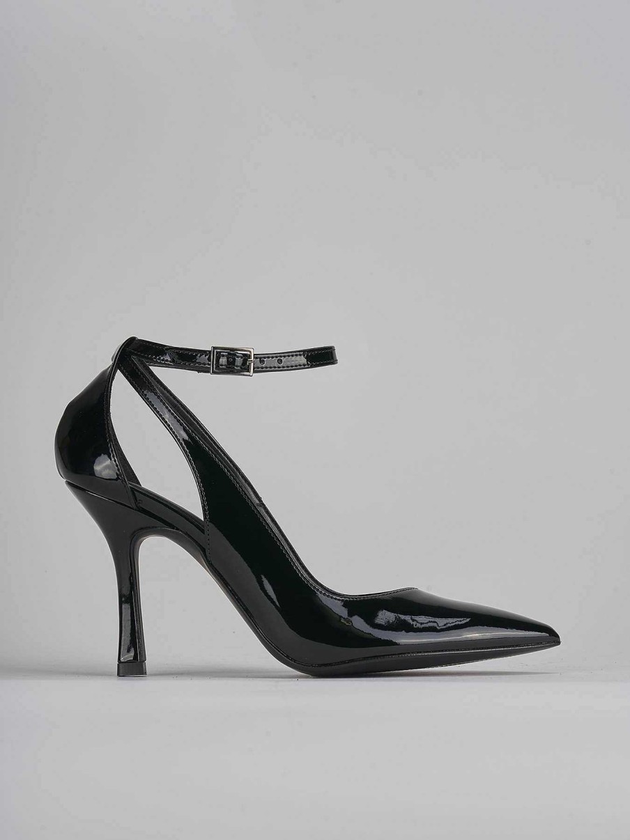 Donna Barca | Decollete Tacco 9 Cm In Vernice Nera