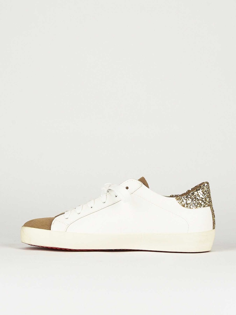 Donna Barca | Sneakers Tacco 1 Cm In Pelle Bianca