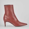 Donna Barca | Stivaletti Tacco Alto Tacco 5 Cm In Pelle Rossa