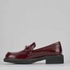 Donna Barca | Mocassino Tacco 3 Cm In Vernice Bordeaux