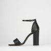 Donna Barca | Sandali Tacco Alto Tacco 8 Cm In Pelle Nera