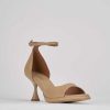 Donna Barca | Sandali Tacco Alto Tacco 6 Cm In Pelle Beige