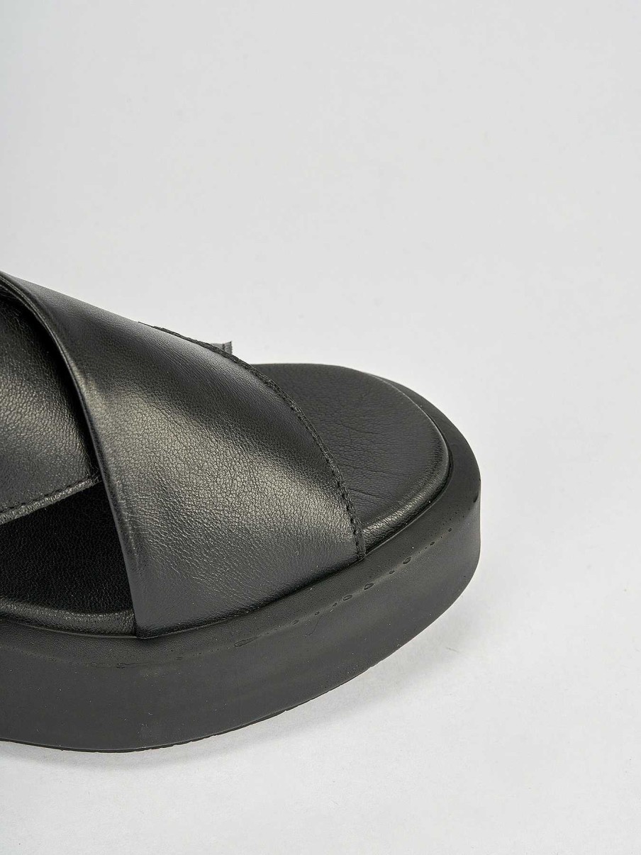 Donna Barca | Zeppa Tacco 3 Cm In Pelle Nera